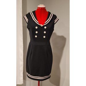 Hell Bunny 50’s 赤黒セーラーワンピース(L)used美品未使用近 HELL BUNNY Cherry Bop Mini 50s Rockabilly Pin Up Black Dress